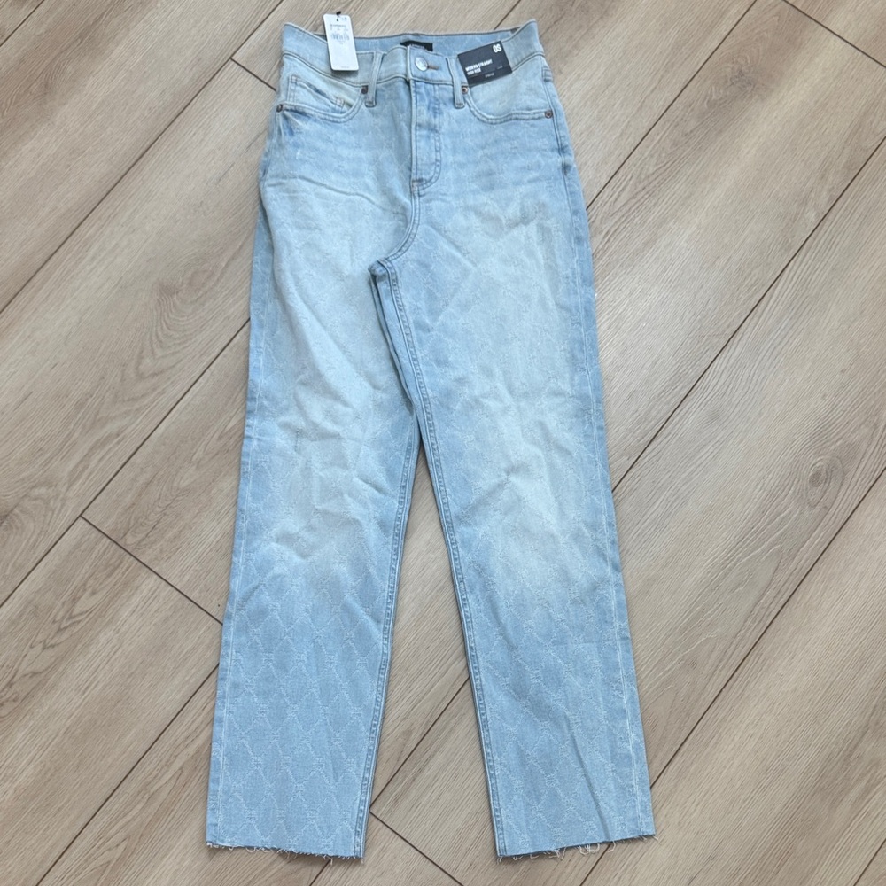 Express Light blue High Rise Modern Straight Jeans SZ 0Short NWT!